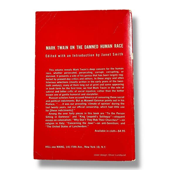 Vintage Mark Twain on the Damned Human Race Paperback Book 1963 - Picture 9 of 10